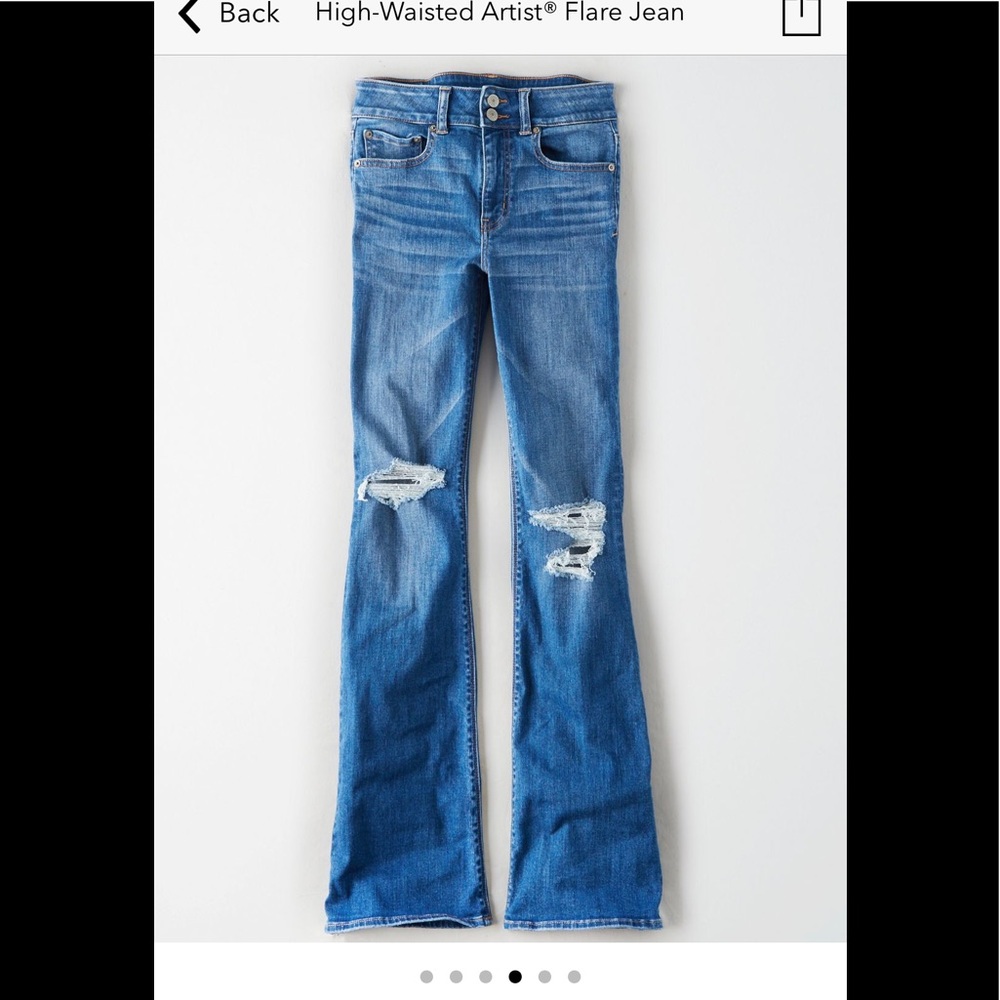 America Eagle high rise artist flare jeans